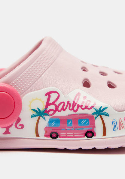 Barbie Print Slip-On Clogs-Girl%27s Flip Flops and Beach Slippers-image-3