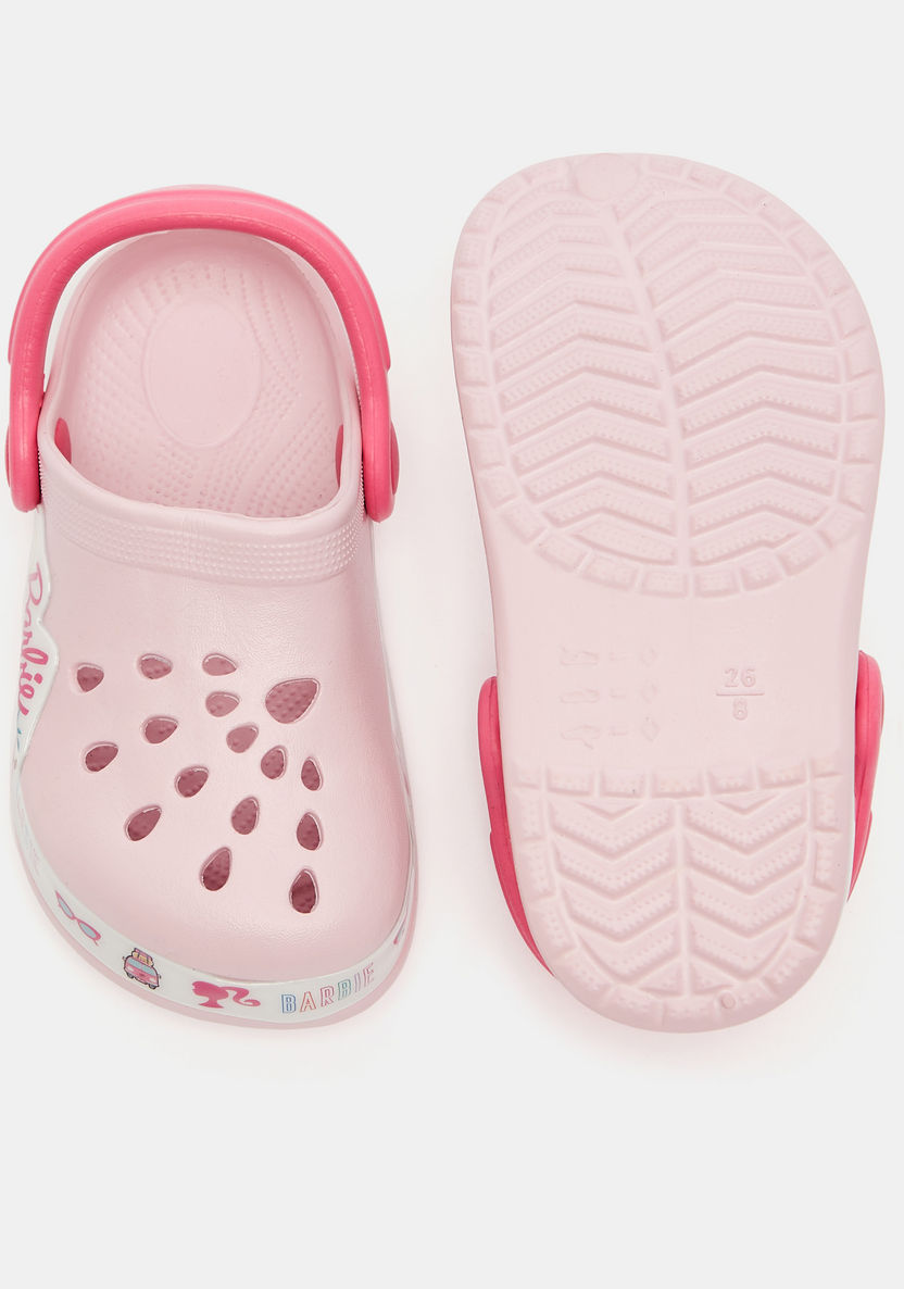 Barbie Print Slip-On Clogs-Girl%27s Flip Flops & Beach Slippers-image-5