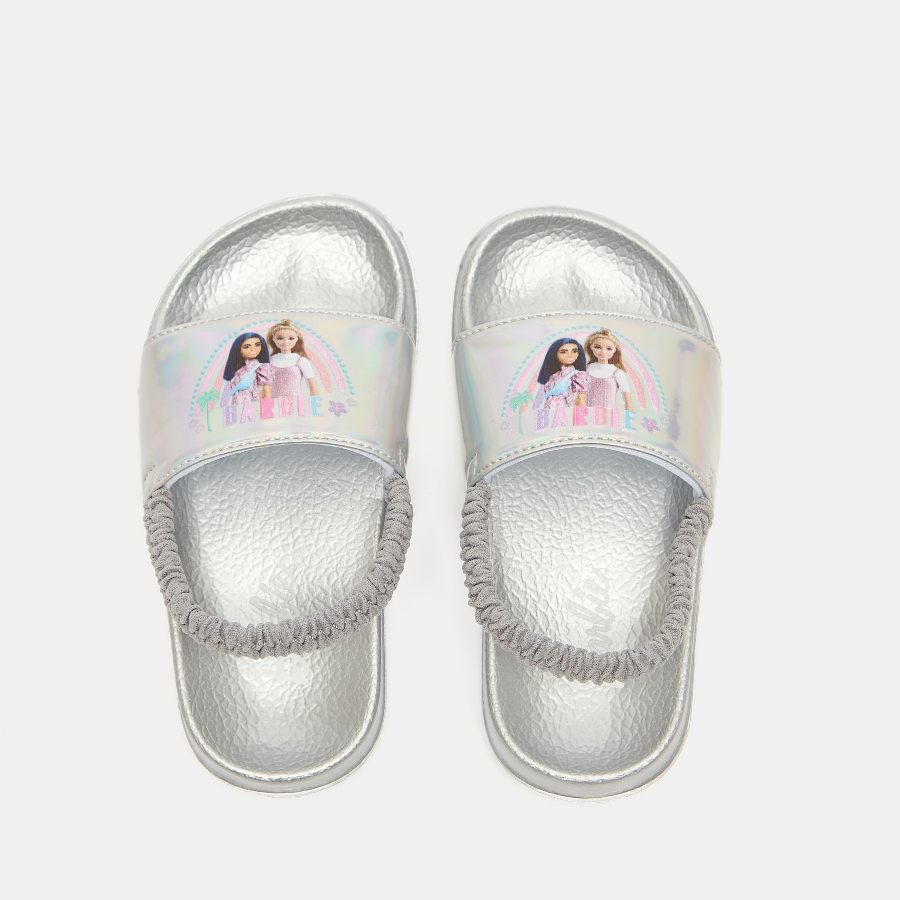 شبشب خفيف بمقدمة مفتوحة وحزام مطاطي وطبعات باربي-girls-shoes-flipflopsandslides-image-1