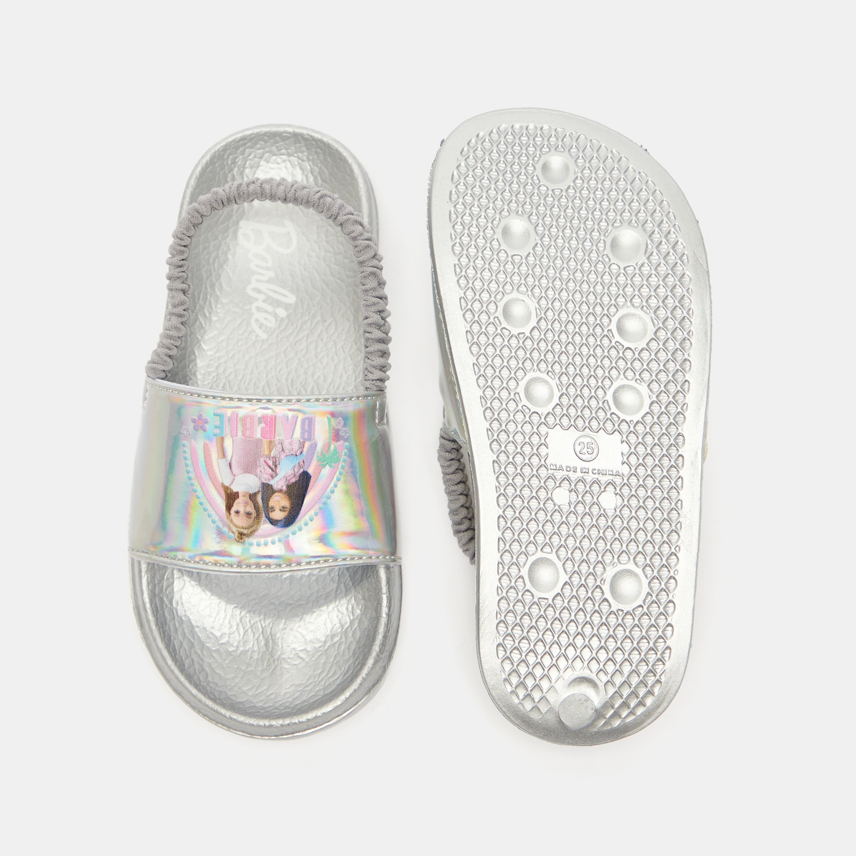 شبشب خفيف بمقدمة مفتوحة وحزام مطاطي وطبعات باربي-girls-shoes-flipflopsandslides-image-6