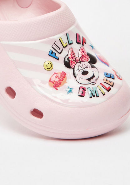 Disney Minnie Mouse Print Slip-On Clogs with Backstrap-Girl%27s Flip Flops & Beach Slippers-image-3