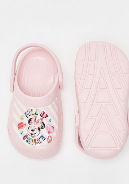 Disney Minnie Mouse Print Slip-On Clogs with Backstrap-Girl%27s Flip Flops & Beach Slippers-image-4