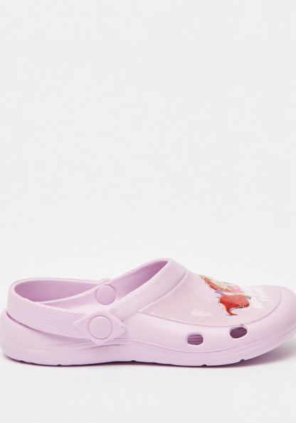 Disney Princess Print Slip-on Clogs-Girl%27s Flip Flops & Beach Slippers-image-0