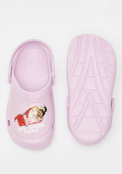 Disney Princess Print Slip-on Clogs-Girl%27s Flip Flops & Beach Slippers-image-4
