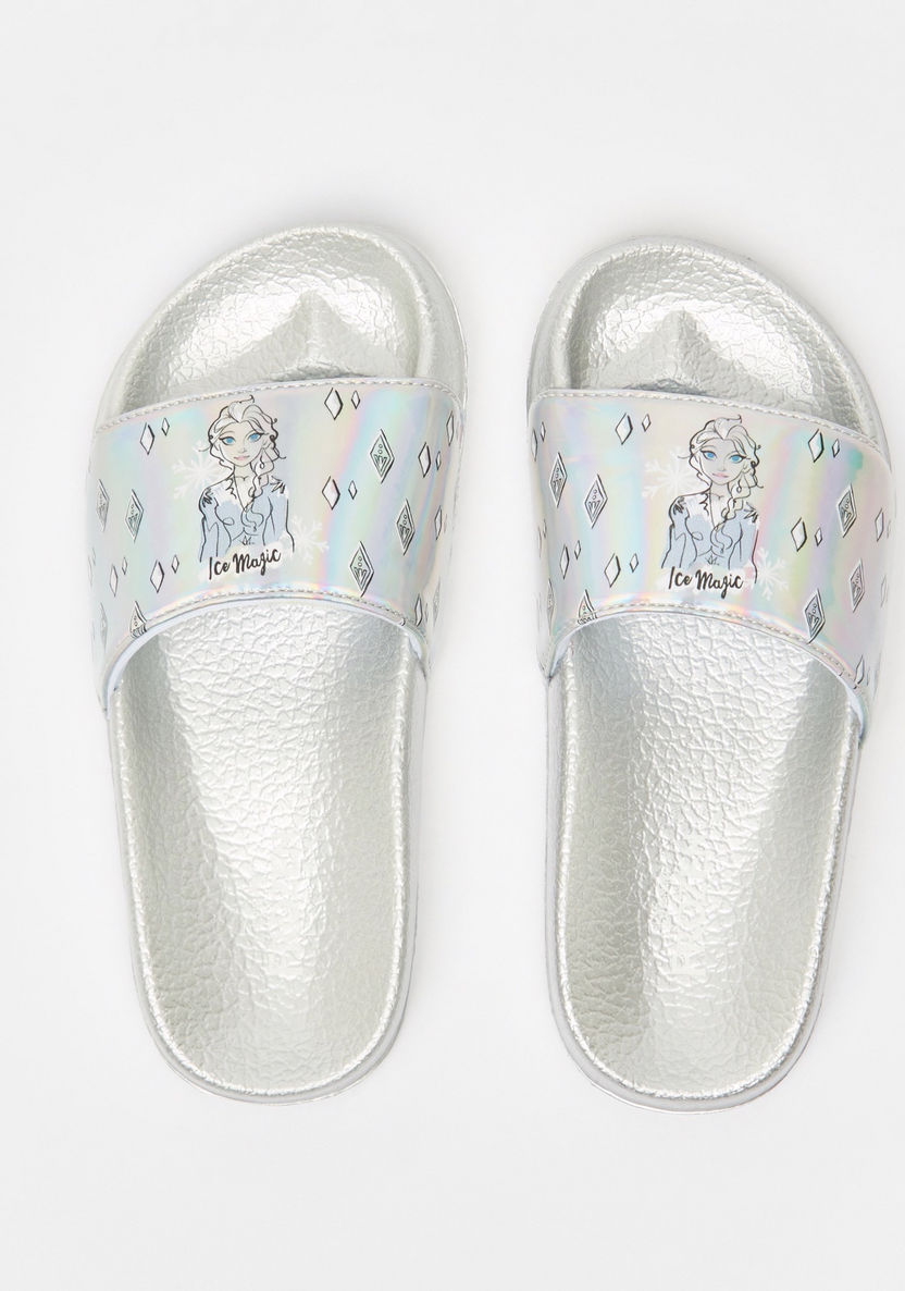 Disney Frozen Print Slide Slippers-Girl%27s Sandals-image-0