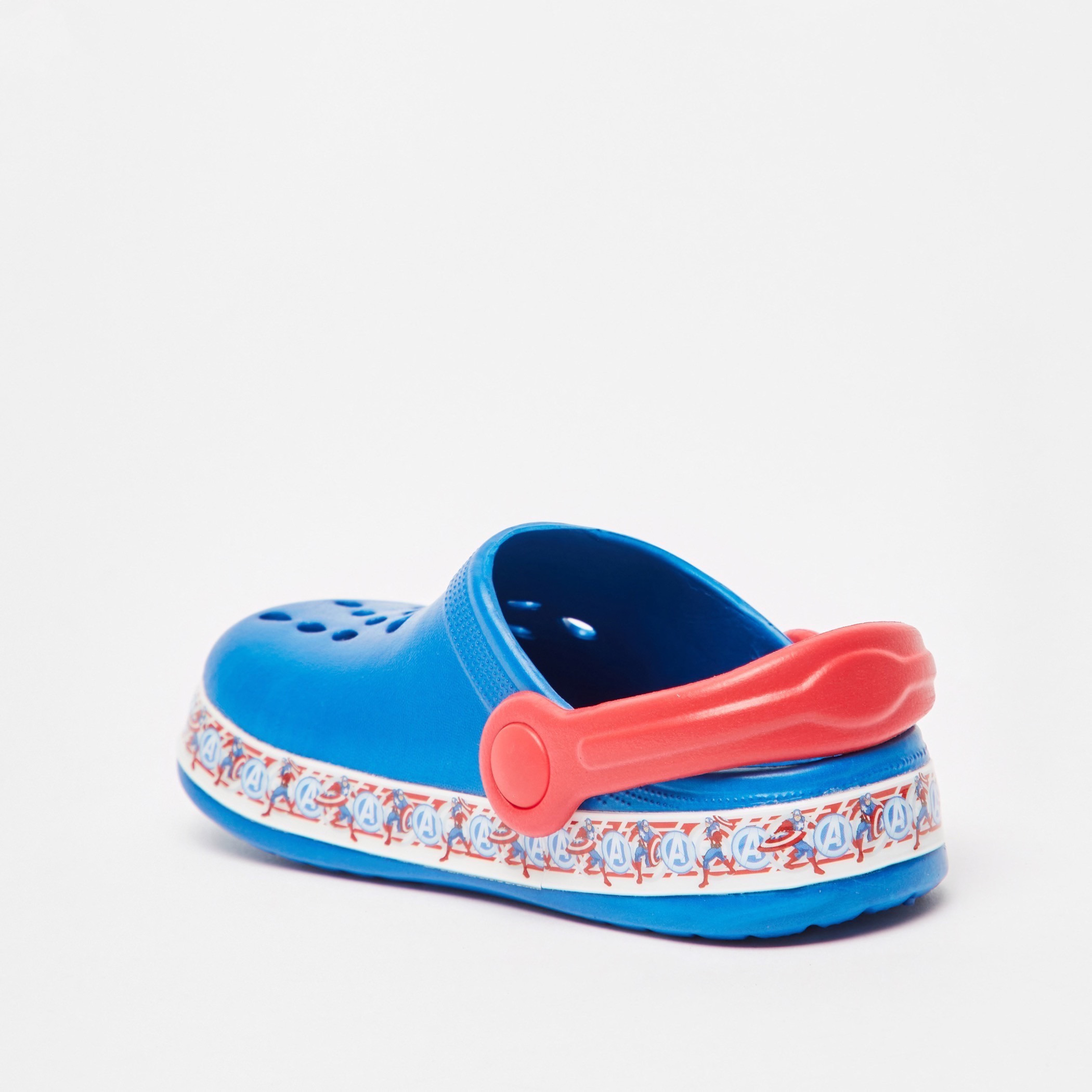 صندل سهل الارتداء بكعب سميك وحزام خلفي وطبعات كابتن أمريكا من مارفل-baby-boys-shoes-sandals-image-3