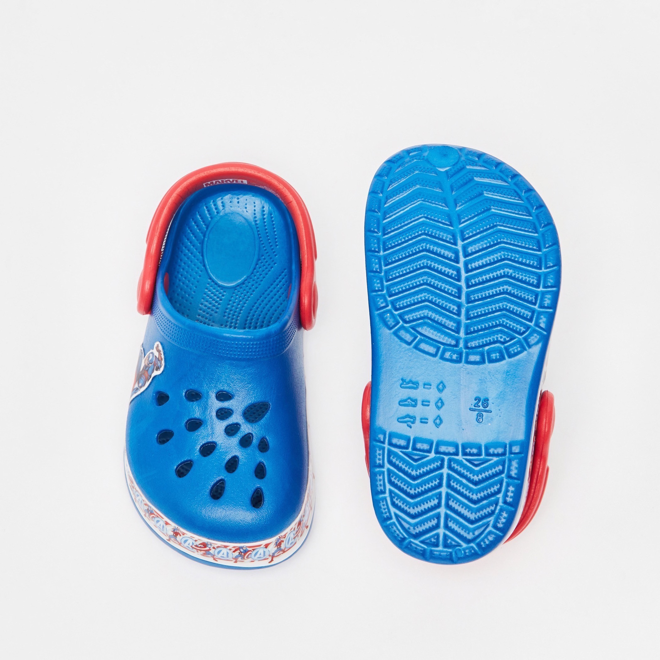 صندل سهل الارتداء بكعب سميك وحزام خلفي وطبعات كابتن أمريكا من مارفل-baby-boys-shoes-sandals-image-5