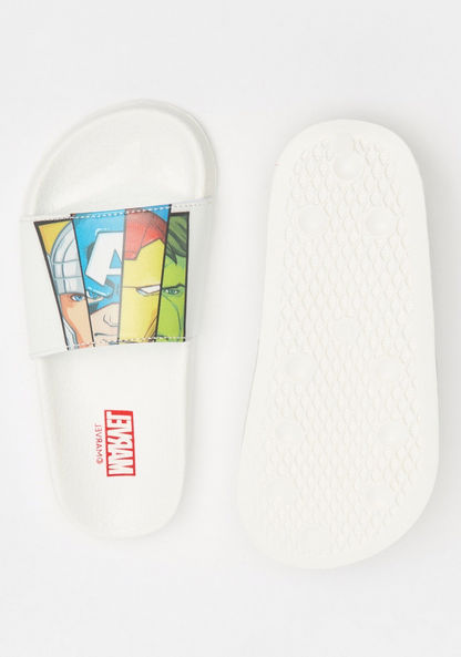 Marvel Avengers Print Slip-On Slide Slippers-Boy%27s Sandals-image-5