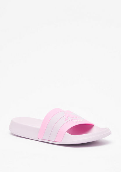 Kappa Girls' Logo Print Slide Slippers-Girl%27s Flip Flops & Beach Slippers-image-1