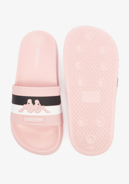 Kappa Girls' Logo Print Slide Slippers-Girl%27s Flip Flops & Beach Slippers-image-4