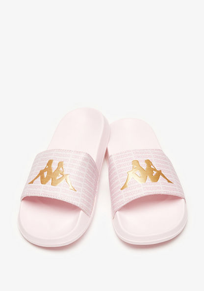 Kappa Women's Logo Print Slide Slippers-Women%27s Flip Flops & Beach Slippers-image-2