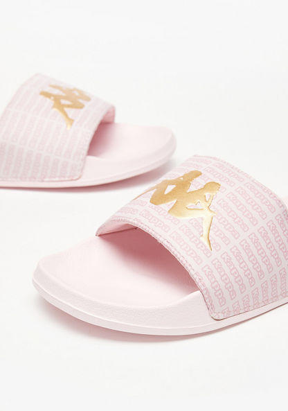 Kappa Women's Logo Print Slide Slippers-Women%27s Flip Flops & Beach Slippers-image-5