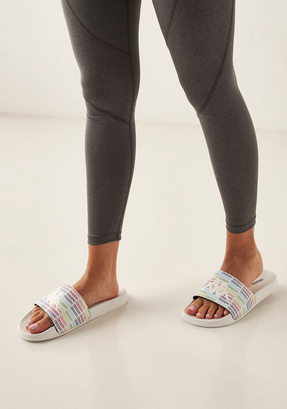 Kappa Women's Logo Print Slide Slippers-Women%27s Flip Flops and Beach Slippers-image-0