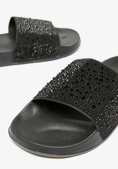 Embellished Slip-On Slides-Women%27s Flip Flops & Beach Slippers-image-3