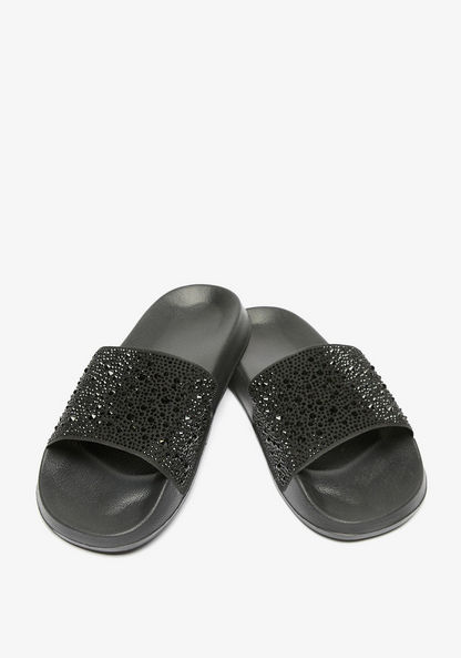 Embellished Slip-On Slides-Women%27s Flip Flops & Beach Slippers-image-5