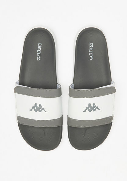 Kappa Men's Logo Embossed Slip-On Slides-Men%27s Flip Flops & Beach Slippers-image-0