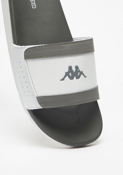 Kappa Men's Logo Embossed Slip-On Slides-Men%27s Flip Flops & Beach Slippers-image-3