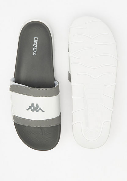 Kappa Men's Logo Embossed Slip-On Slides-Men%27s Flip Flops & Beach Slippers-image-4