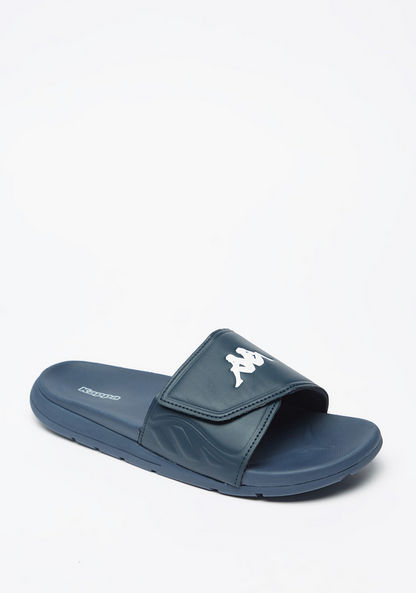 Kappa Men's Embossed Slip-On Slides-Men%27s Flip Flops & Beach Slippers-image-1