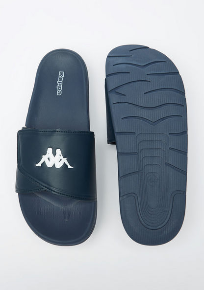 Kappa Men's Embossed Slip-On Slides-Men%27s Flip Flops & Beach Slippers-image-4