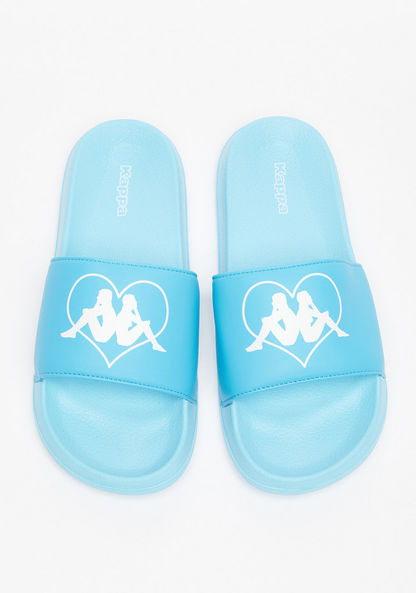 Kappa Women Logo Print Slip-On Slide Sandals