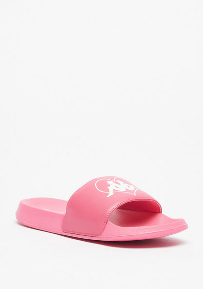 Kappa Women Logo Print Slip-On Slide Sandals-Women%27s Flat Sandals-image-1