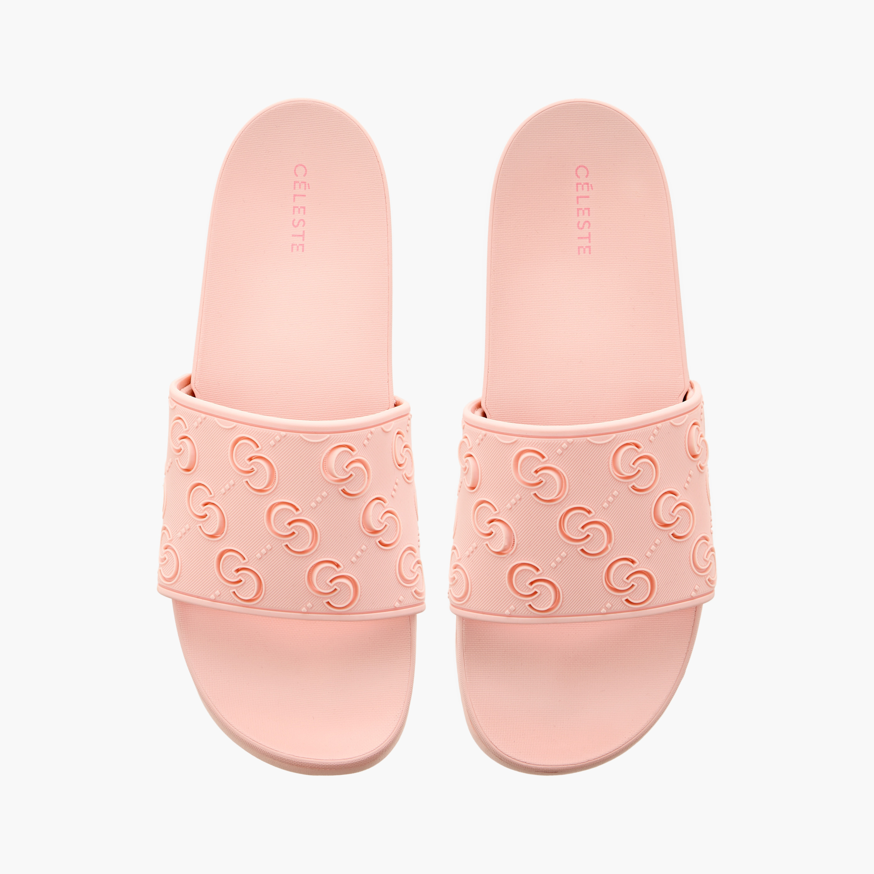 Celeste Women's Monogram Textured Slip-On Slides-women-shoes-flipflopsandslides-image-5