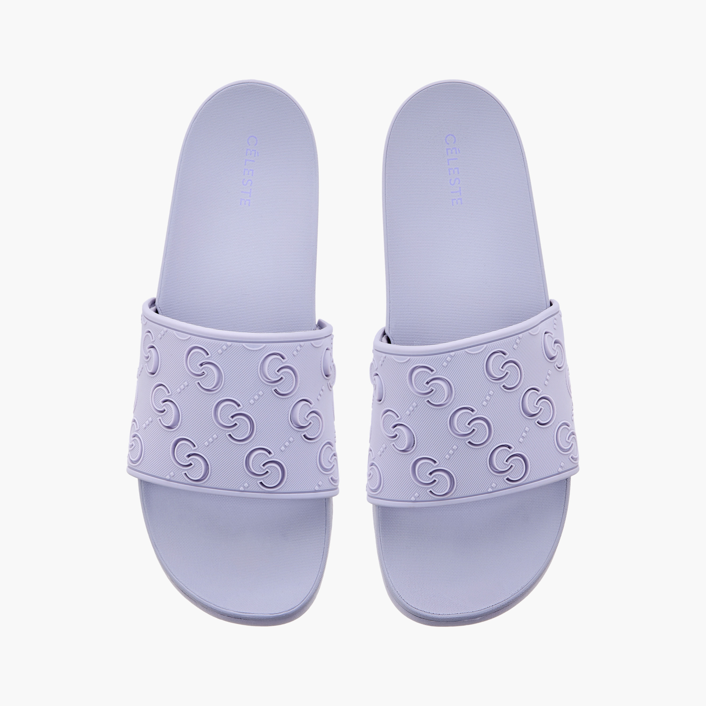 Celeste Women's Monogram Textured Slip-On Slides-women-shoes-flipflopsandslides-image-1
