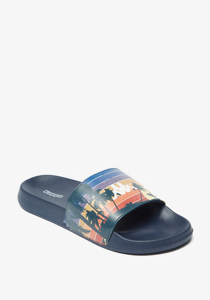 Kappa Men's Printed Slip-On Slides-Men%27s Flip Flops & Beach Slippers-image-1