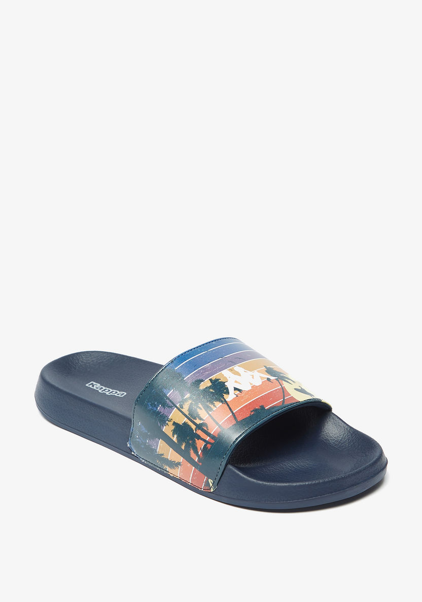 Kappa Men's Printed Slip-On Slides-Men%27s Flip Flops & Beach Slippers-image-1