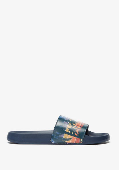 Kappa Men's Printed Slip-On Slides-Men%27s Flip Flops & Beach Slippers-image-2