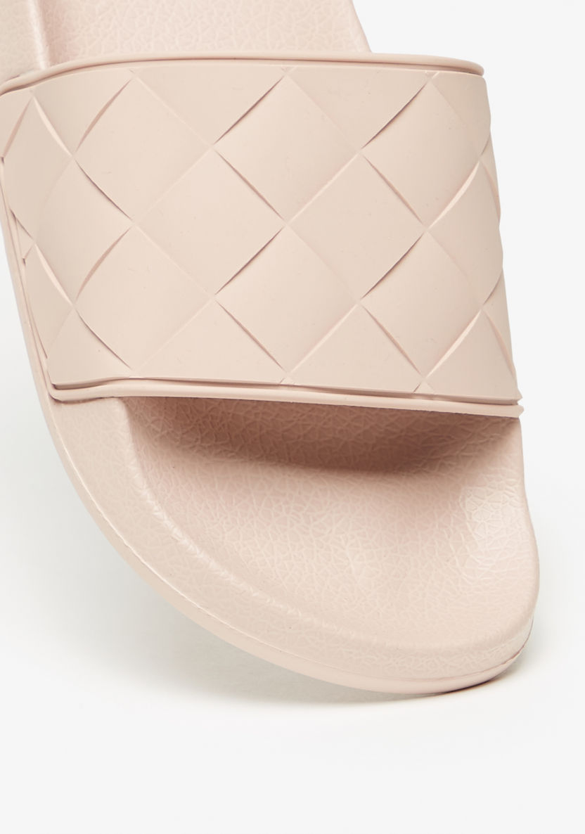 Aqua Textured Slip-On Slide Slippers-Women%27s Flip Flops & Beach Slippers-image-3