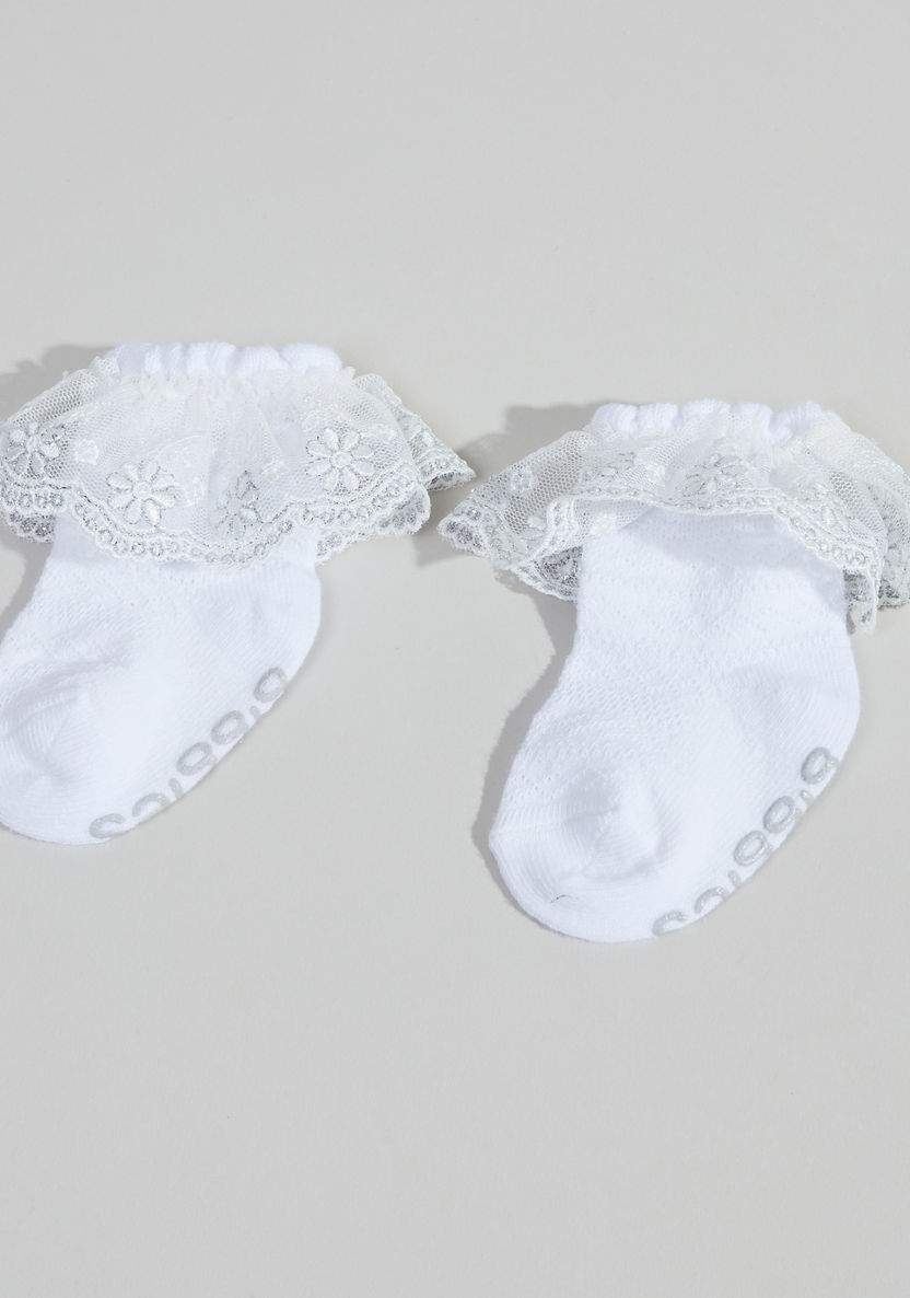 Giggles Ankle-Length Socks with Lace Detail-Socks-image-0