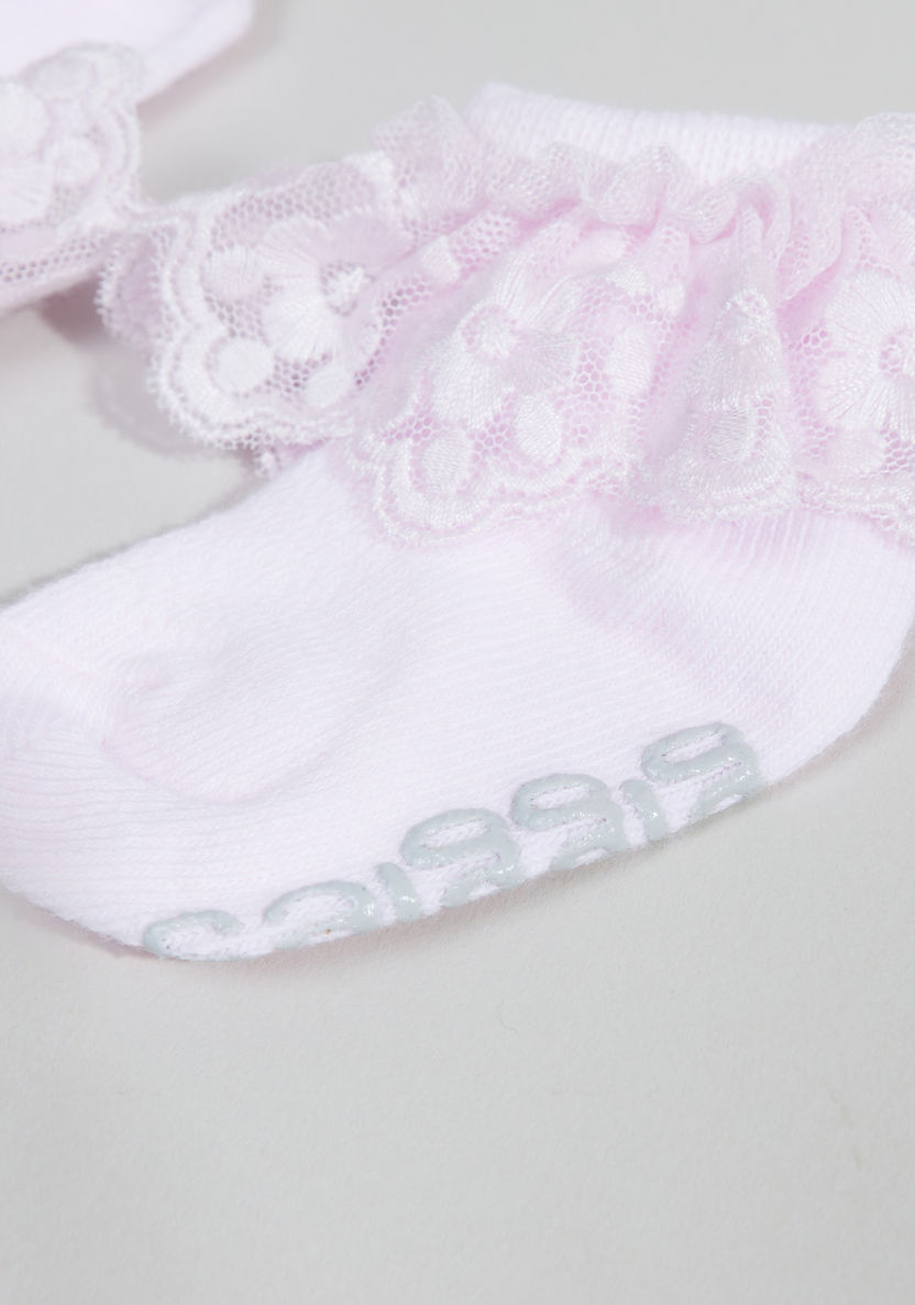 Giggle Ankle-Length Socks with Lace Frills-Socks-image-2