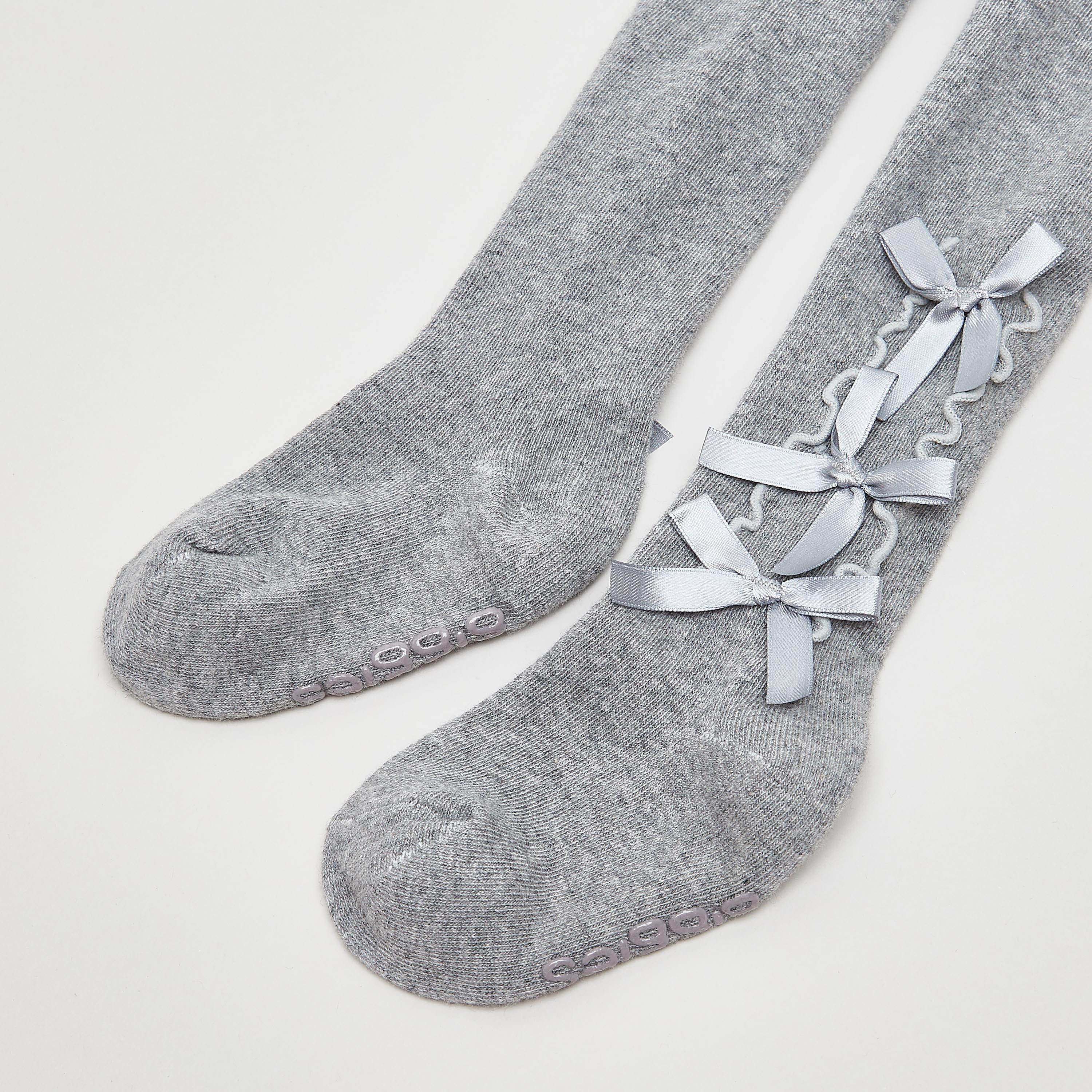 Giggles Textured Tights with Applique Detail and Elasticised Waistband-baby-girls-accessories-socks-image-1