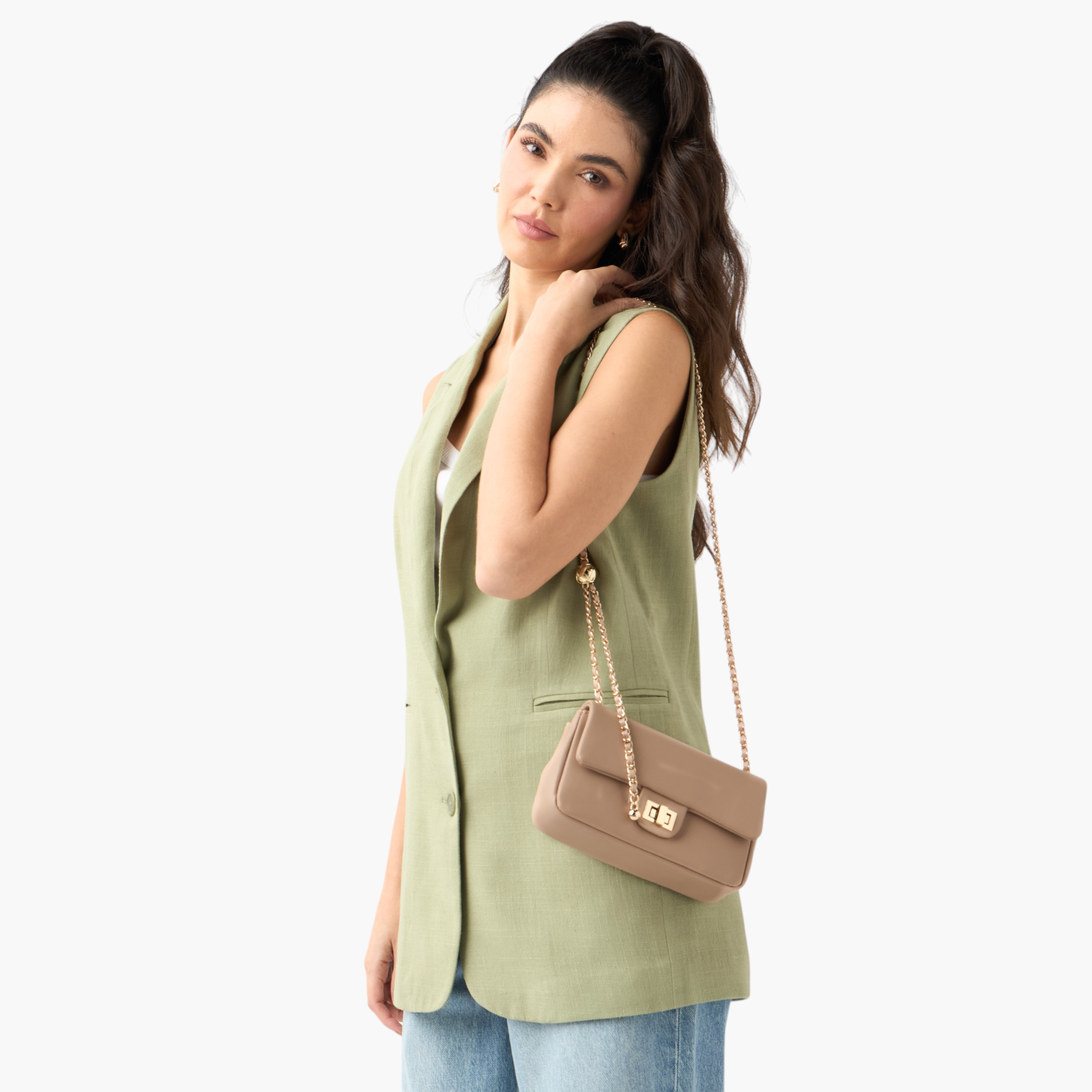 Flora Bella Solid Crossbody Bag with Twist Lock Closure-women-bagsandwallets-handbags-image-2