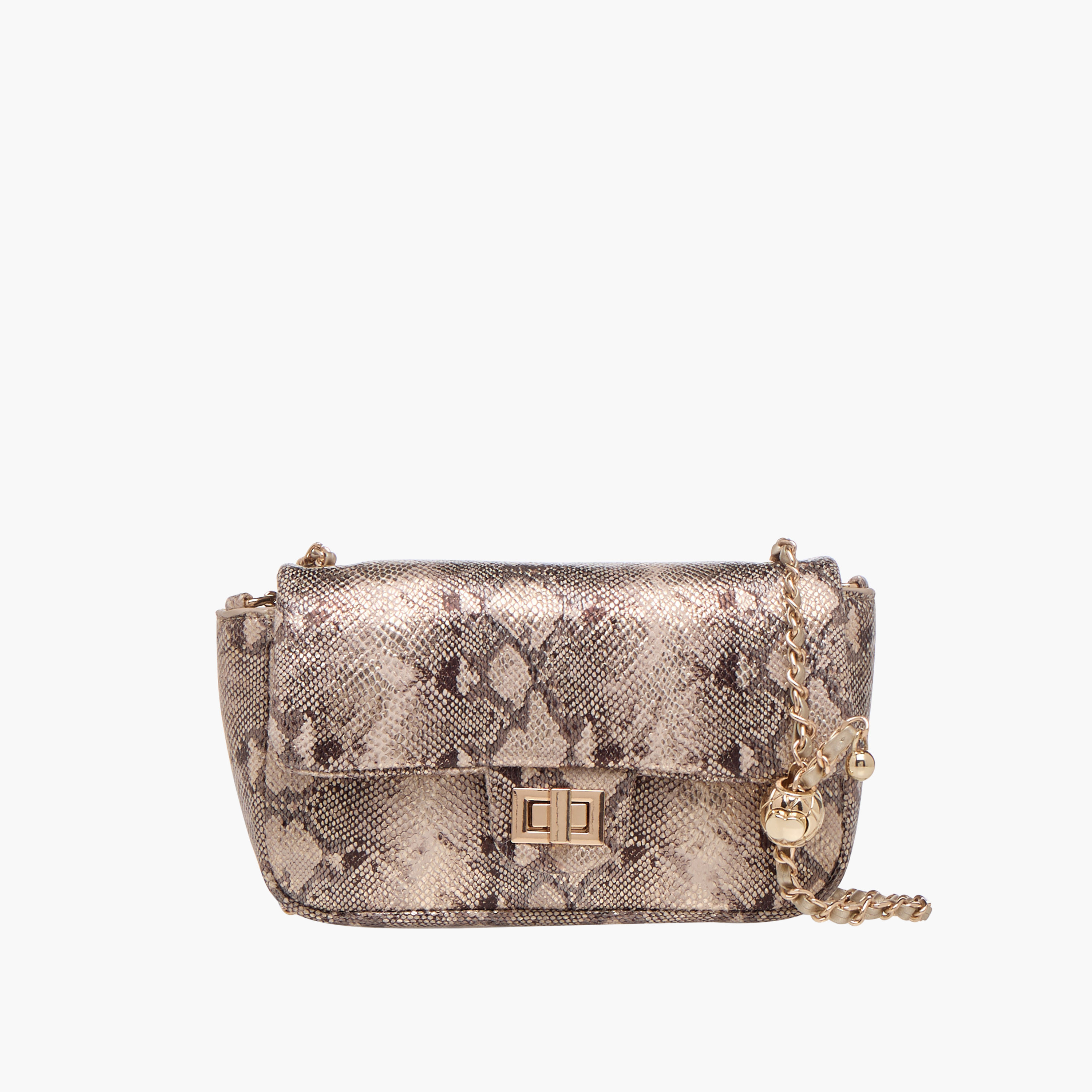 شنطة كروس بودي بحزام سلسلة وقفل إغلاق وطبعات حيوانات من فلورا بيلا-women-bagsandwallets-handbags-image-1