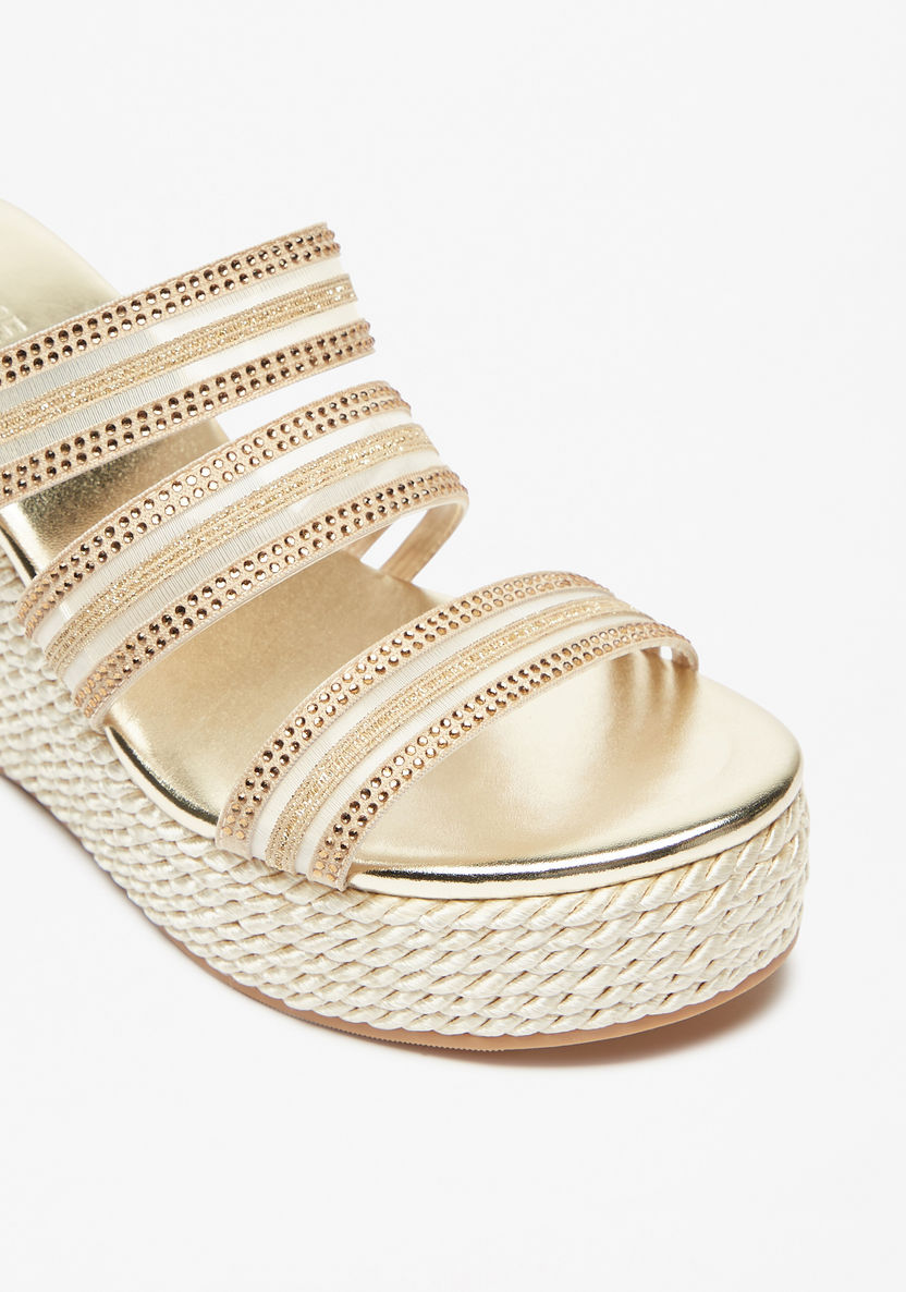 Celeste Women's Embellished Slip-On Sandals with Wedge Heels-Women%27s Heel Sandals-image-6