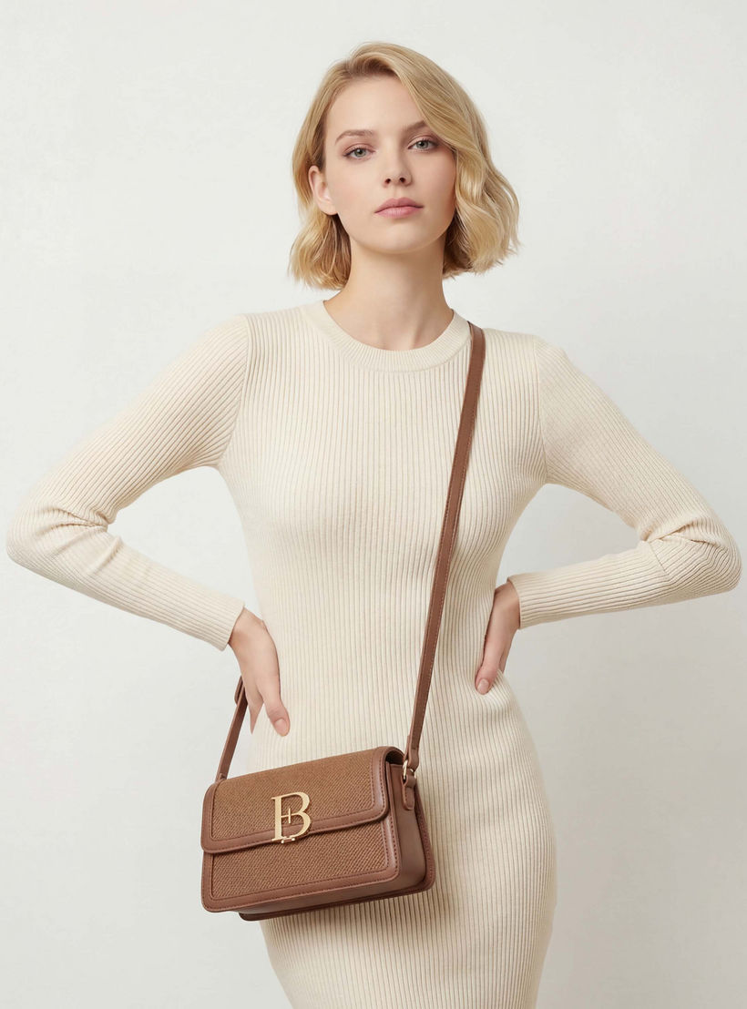 شنطة كروس بودي بارزة الملمس وحزام كتف قابل للتعديل من فلورا بيلا-women-bagsandwallets-handbags-image-2