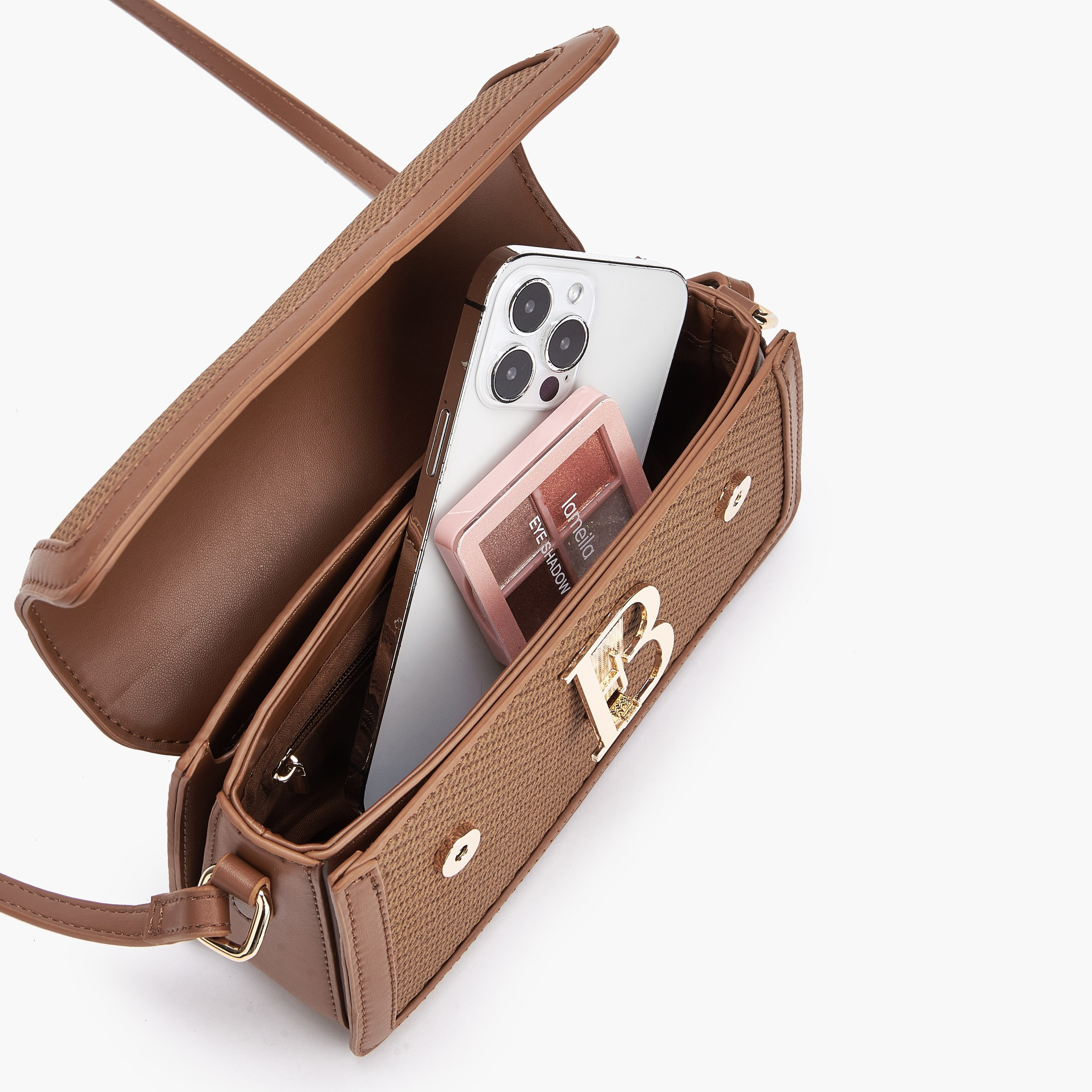 شنطة كروس بودي بارزة الملمس وحزام كتف قابل للتعديل من فلورا بيلا-women-bagsandwallets-handbags-image-8