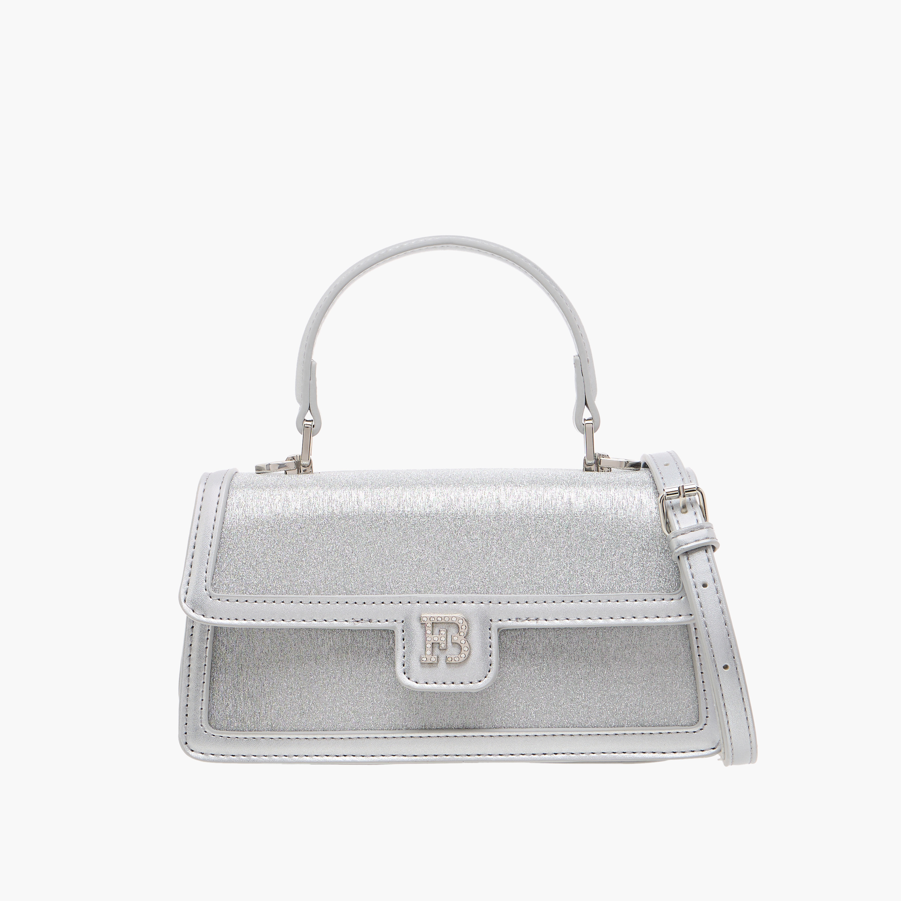 Flora Bella Panelled Satchel Bag with Detachable Strap and Button Closure-women-bagsandwallets-handbags-image-1
