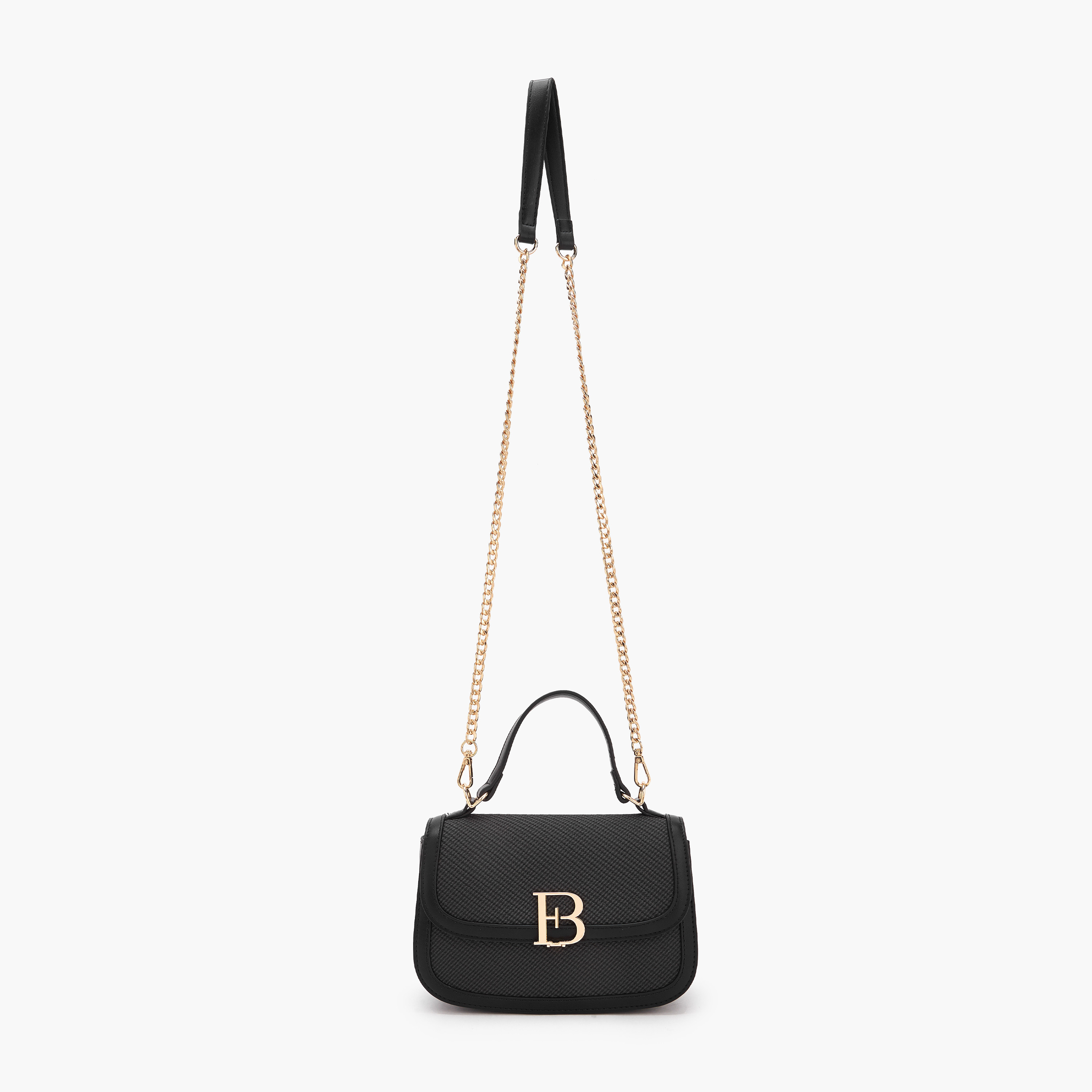 شنطة كروس بودي بتفاصيل شعار مع حزام سلسلة من فلورا بيلا-women-bagsandwallets-handbags-image-3