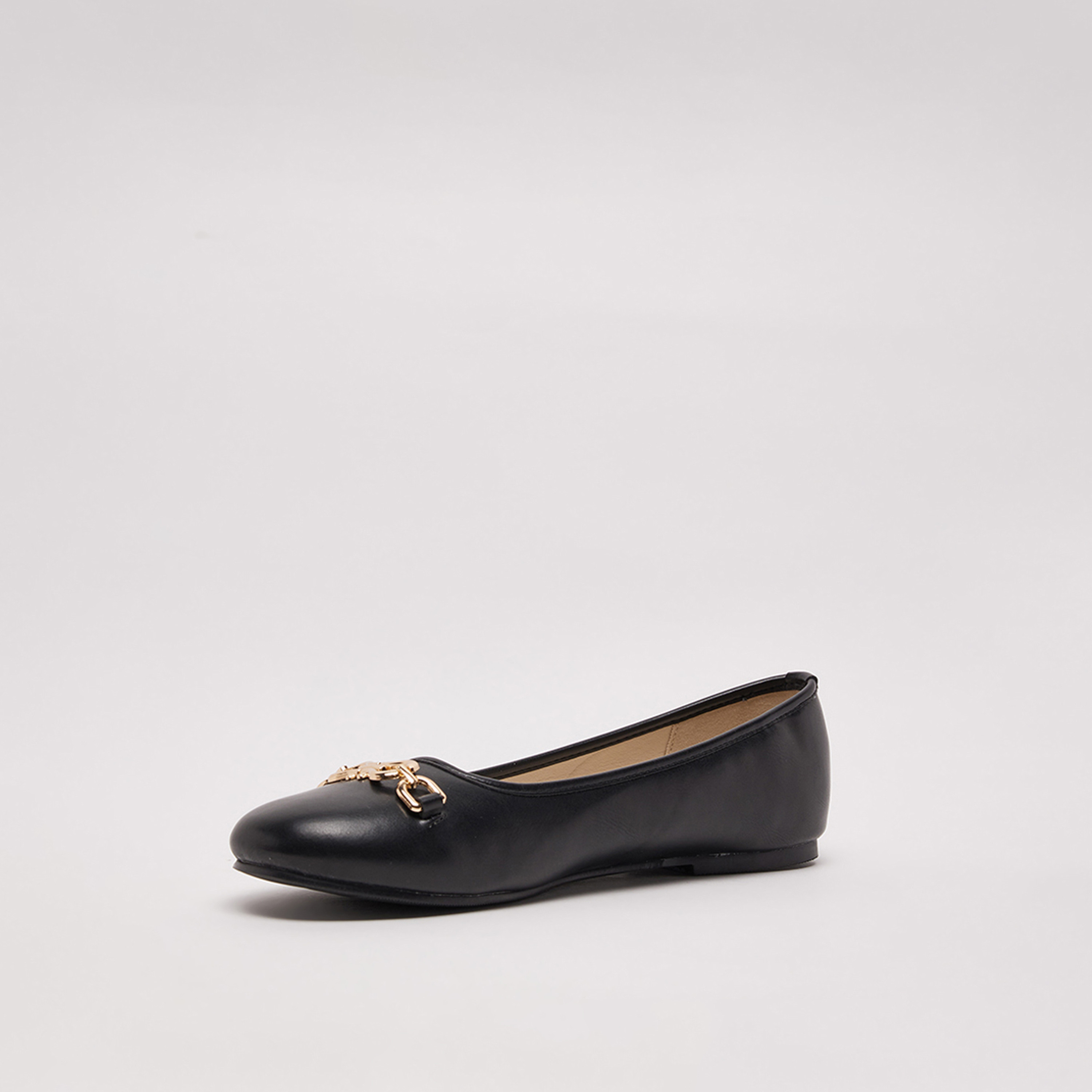 ناين ويست - حذاء باليرينا مسطح سهل الارتداء بمقدمة مستديرة للنساء | D-TRIM-women-shoes-flats-ballerinas-image-4