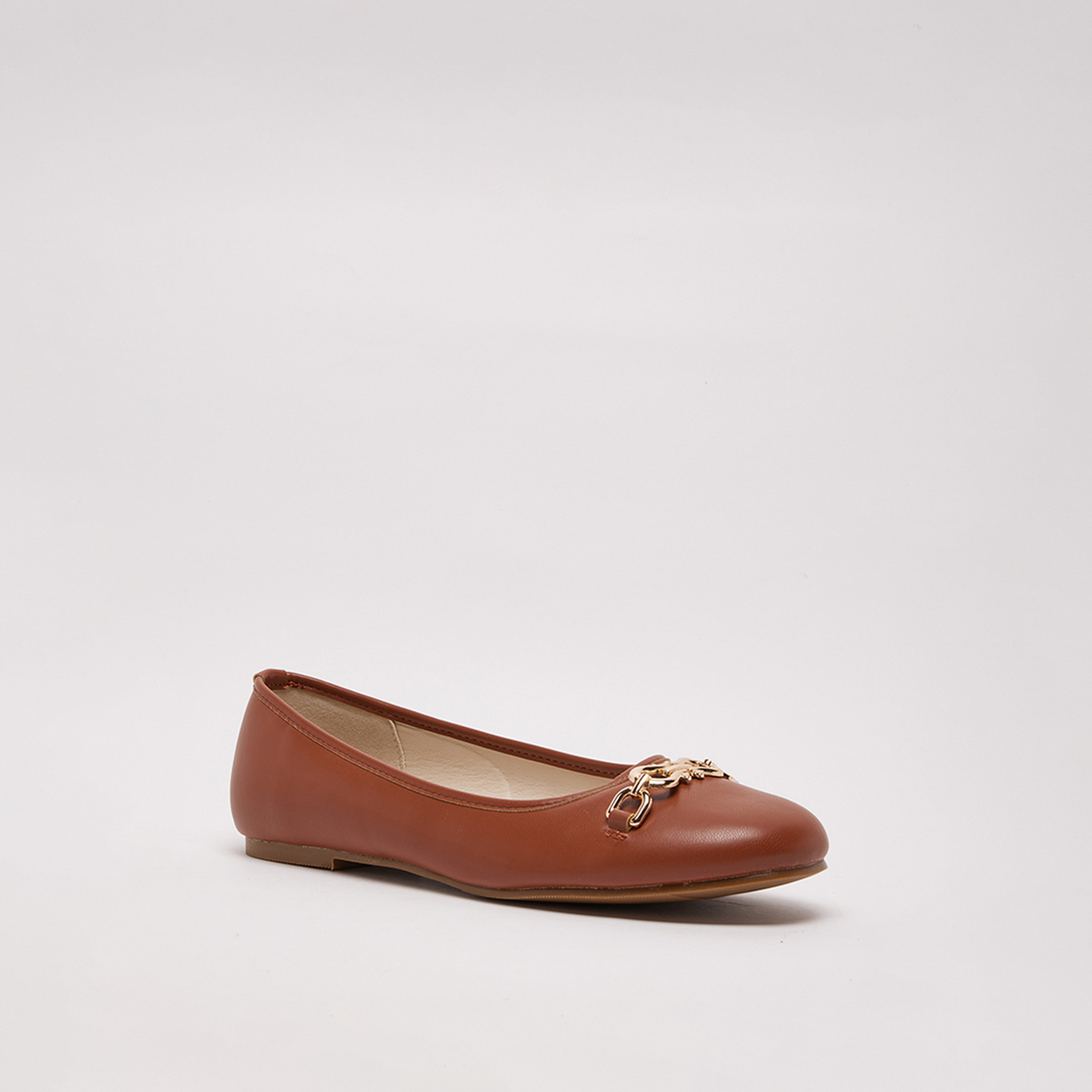 ناين ويست - حذاء باليرينا مسطح سهل الارتداء بمقدمة مستديرة للنساء | D-TRIM-women-shoes-flats-ballerinas-image-6