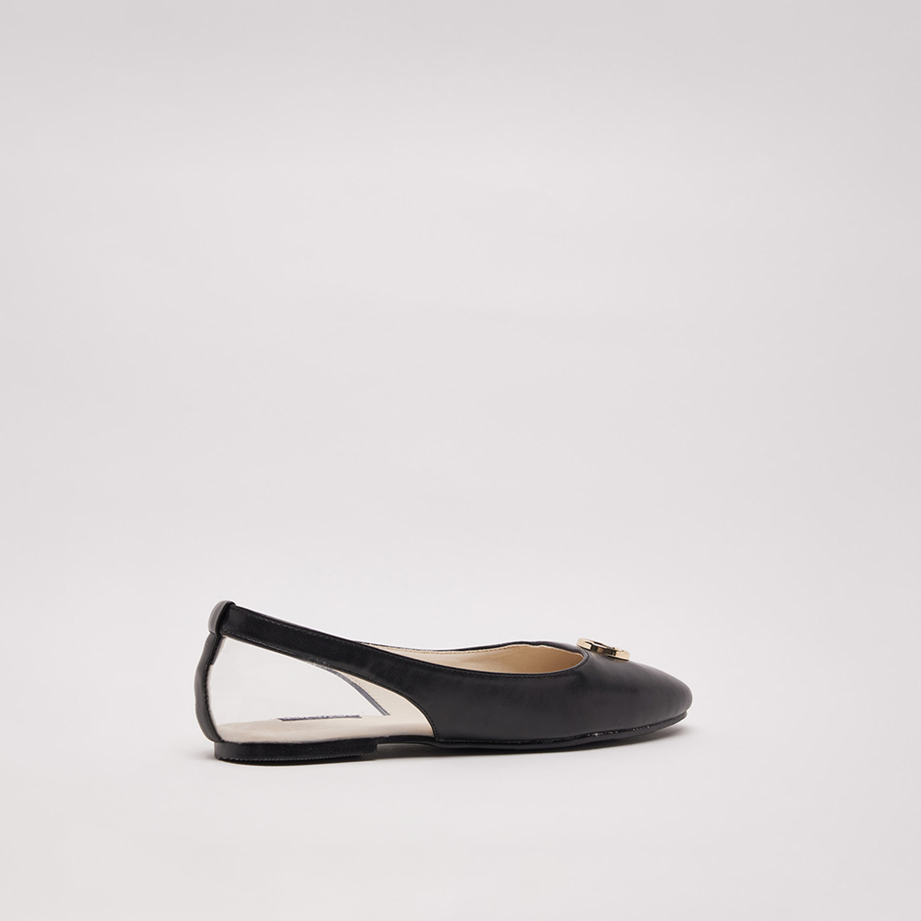 ناين ويست - حذاء باليرينا مسطح سهل الارتداء بمقدمة مستديرة للنساء | D-WEB-women-shoes-flats-ballerinas-image-3