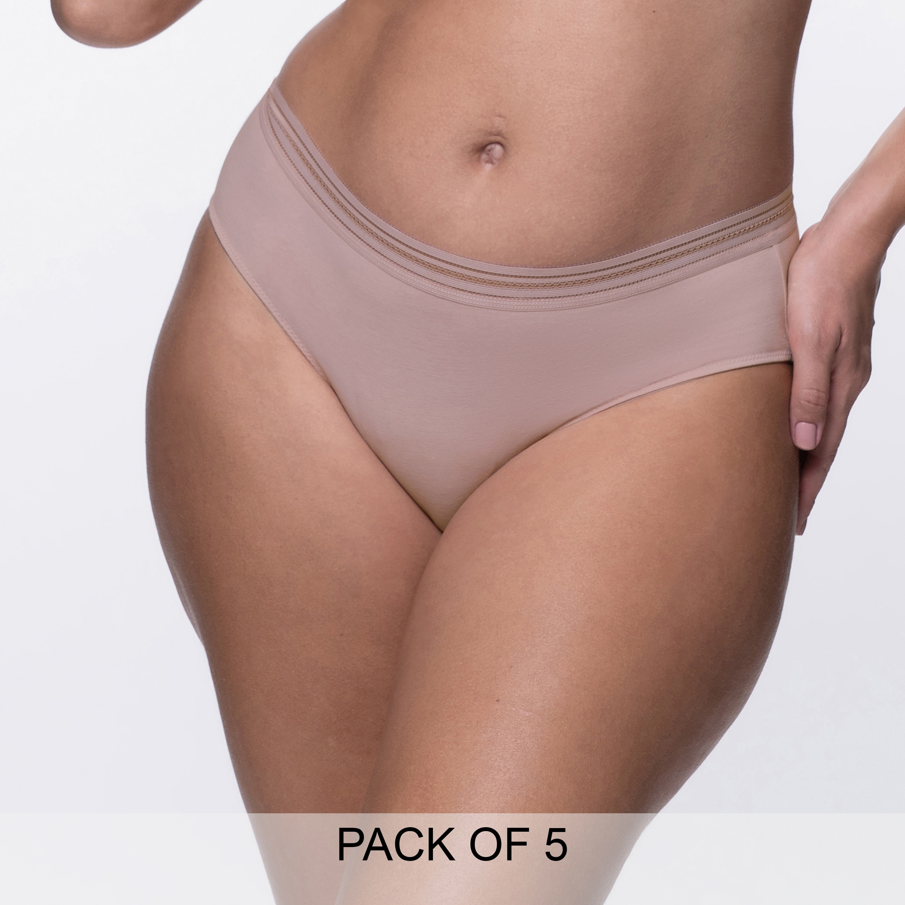 Dorina Pack of 5 Multicolour Lace Classic Hipster-women-clothing-lingerie-panties-image-1
