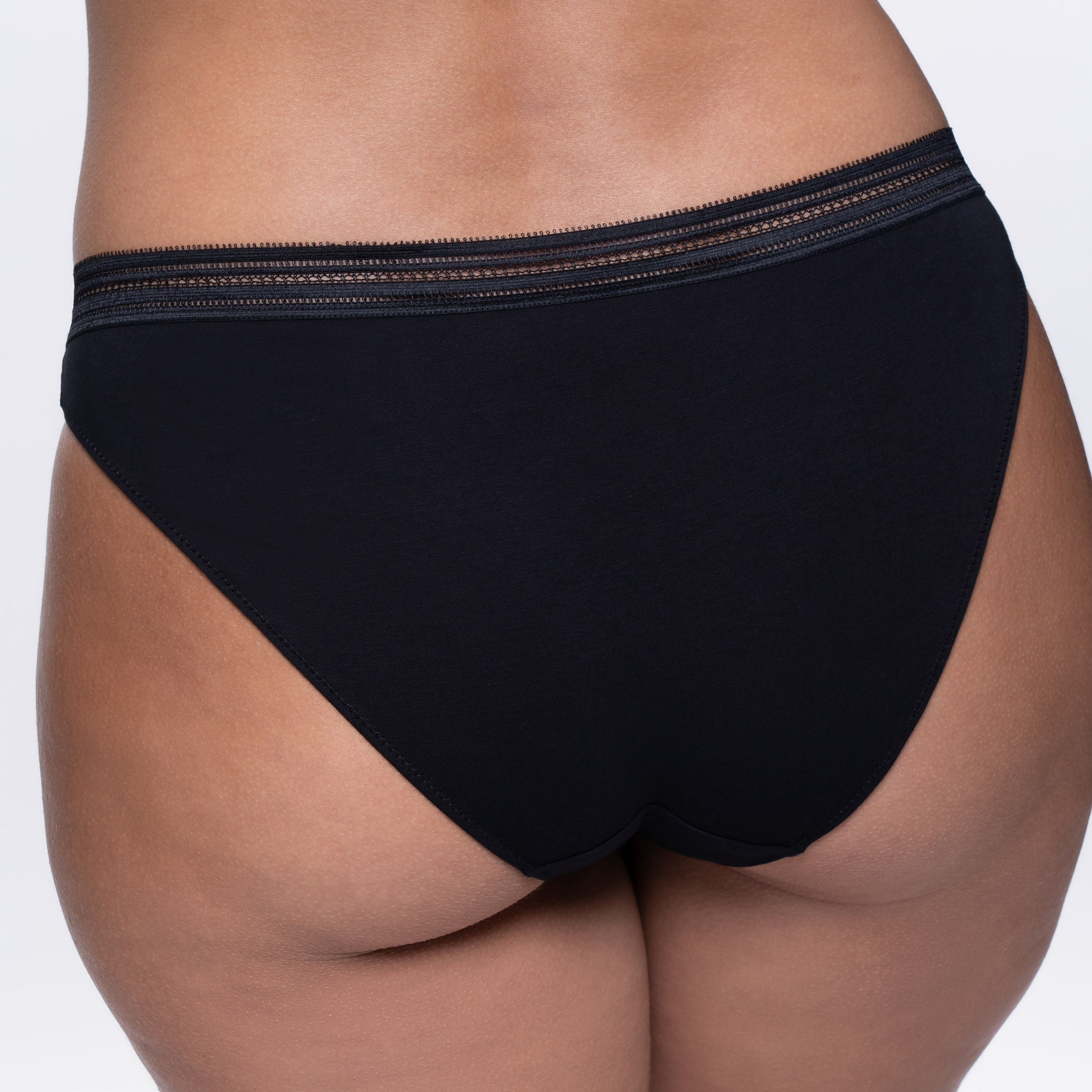 Dorina Pack of 3 Black Plain Brief-women-clothing-lingerie-panties-image-3