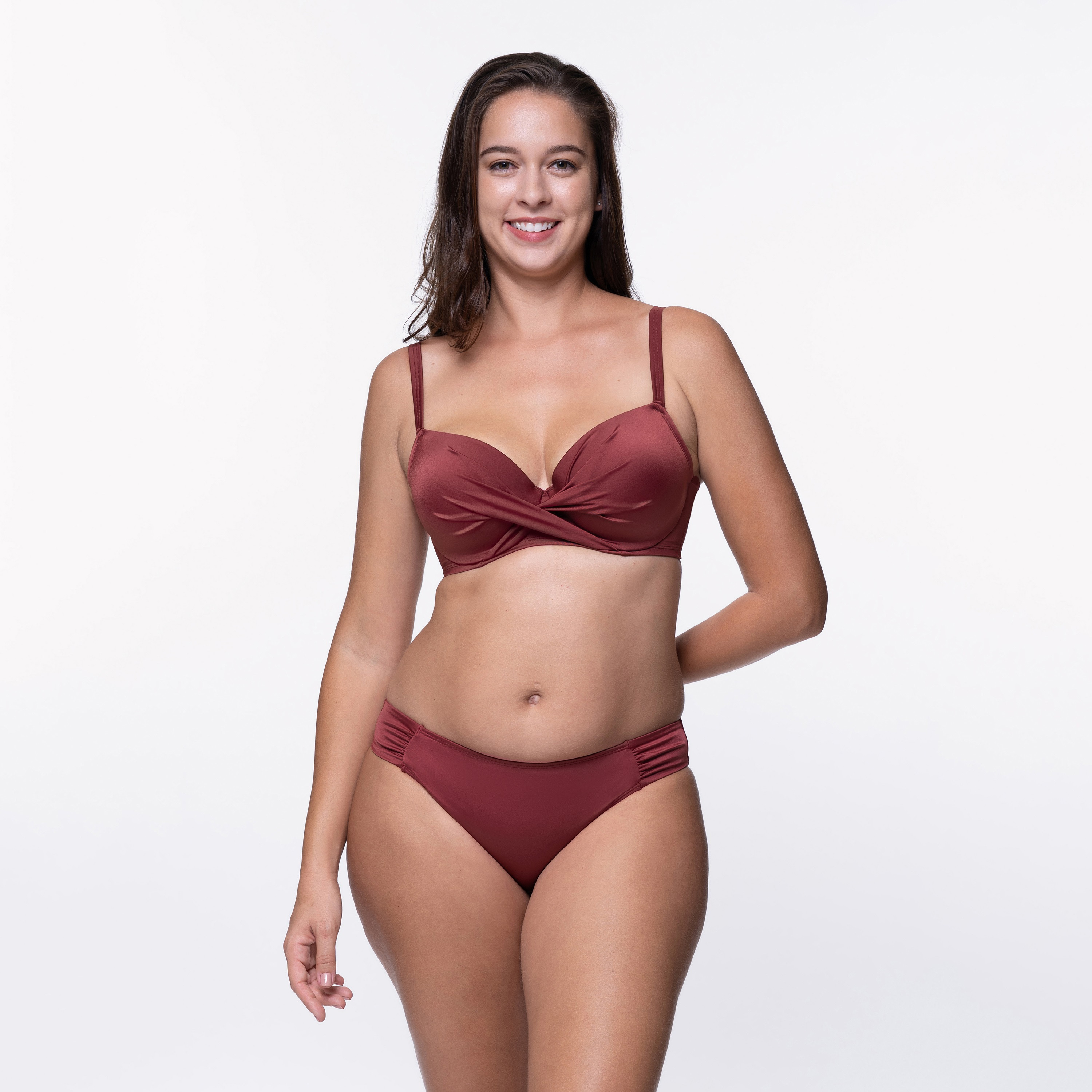 طقم بيكيني أسفل بلون أحمر سادة من دورينا-women-clothing-swimandbeach-bikinis-image-4