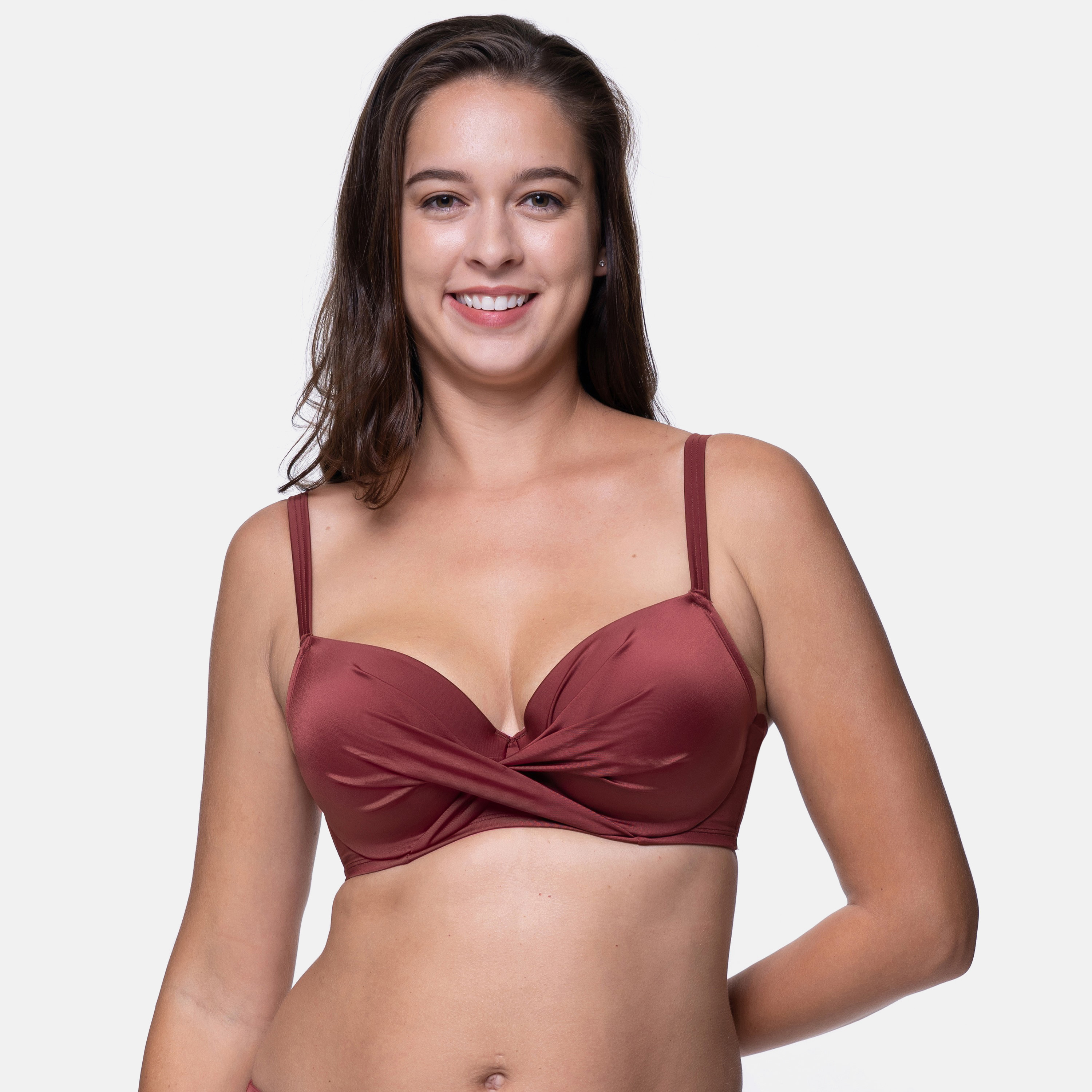 Dorina Red Plain Light Padded Wired Bikini Top-women-clothing-swimandbeach-bikinis-image-2