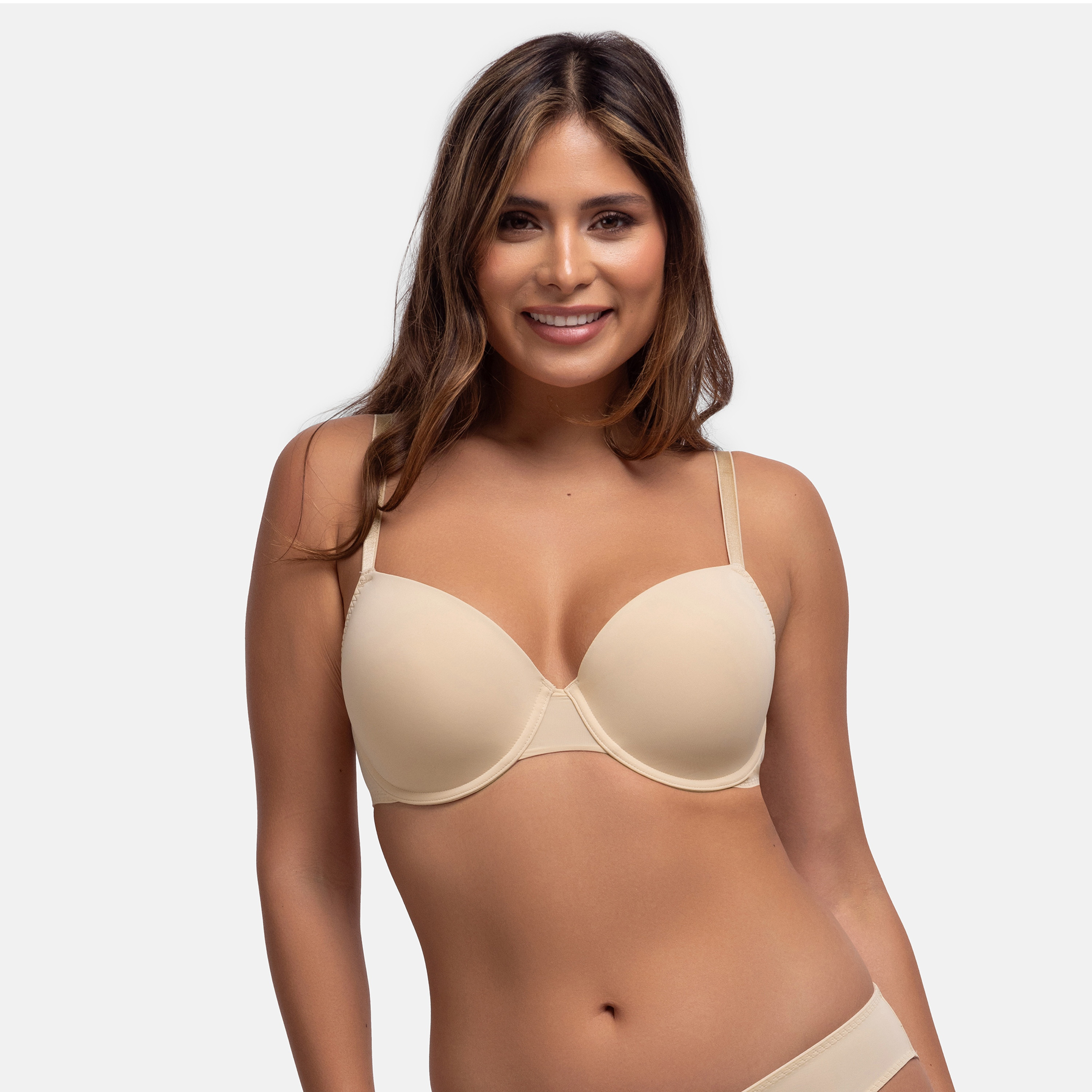 Dorina Pack of 2 Multicolour Plain Light Padded Wired Demi Bra-women-clothing-lingerie-bras-image-3